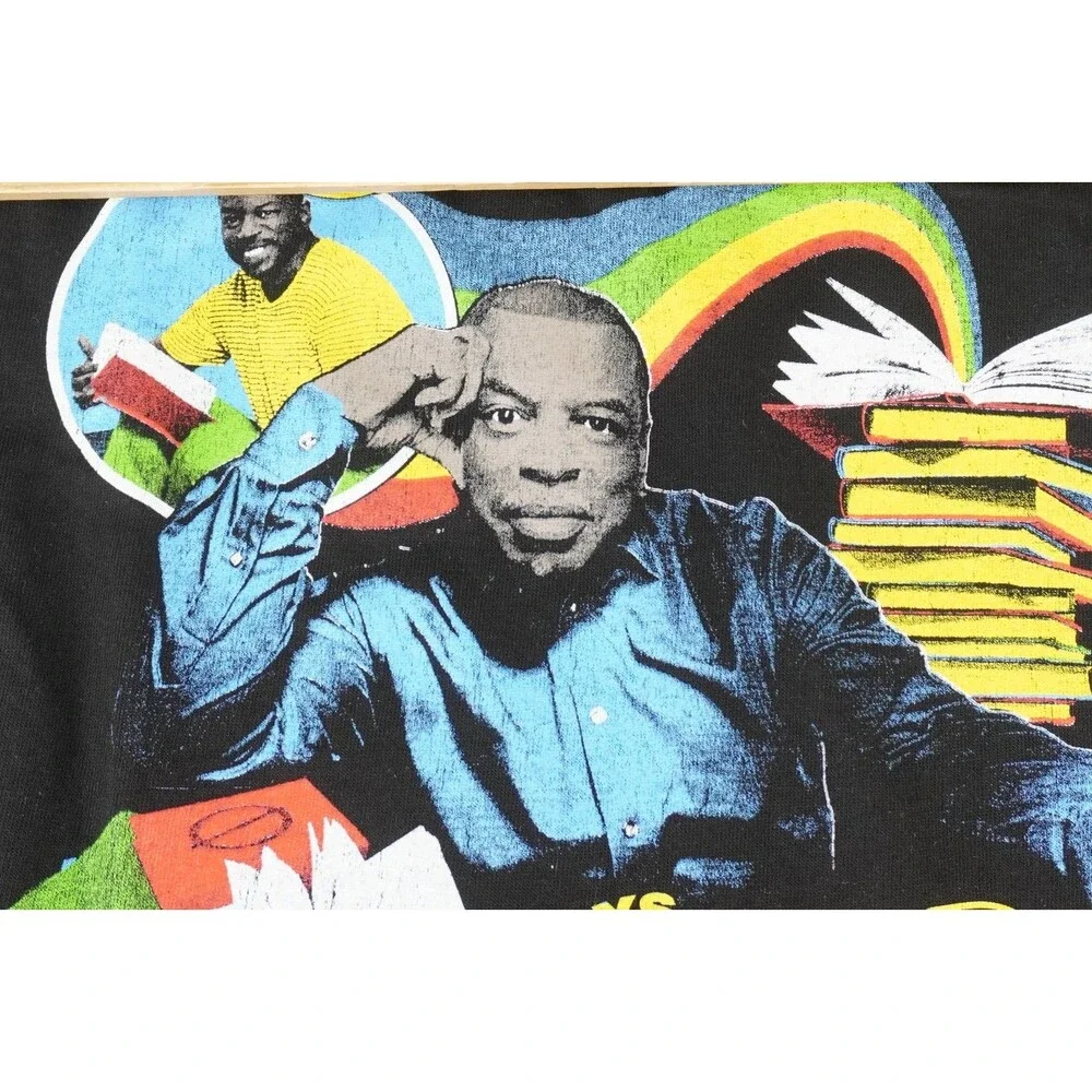 Vintage LeVar Burton Graphic Tee Read Banned Books Black T-Shirt Size Small USA
